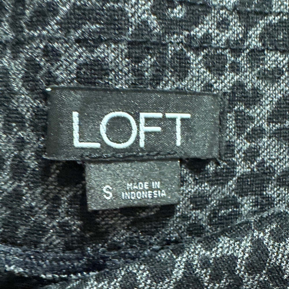 LOFT Charcoal and Black Textured Pants - Picture 2 of 5